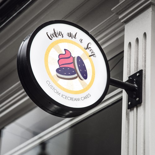 Logo for Custom Ice-cream Cake Shoppe