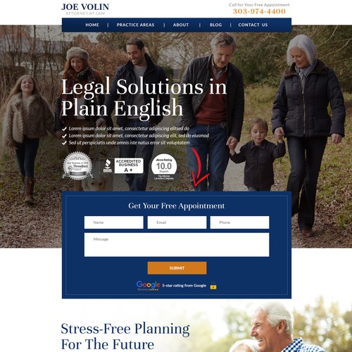 Web design for law firm