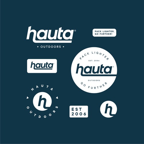 Responsive logotype / wordmark design for Hauta Outdoors