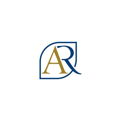 AR logo Concept for marketing company