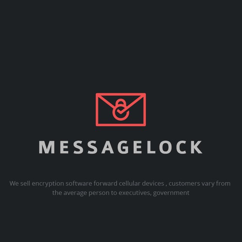 clever logo for message lock.