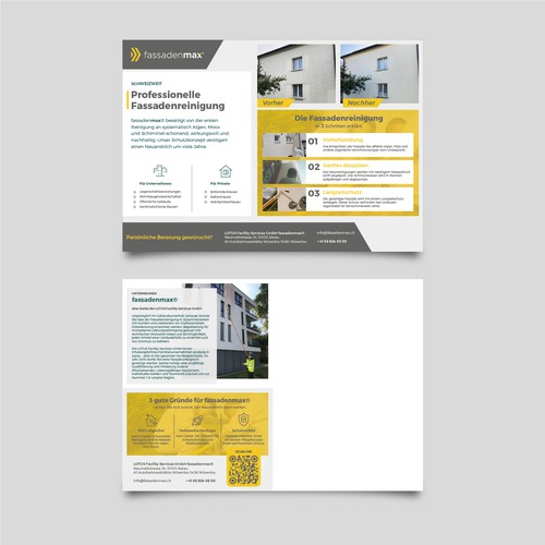 Facade cleaning service flyer