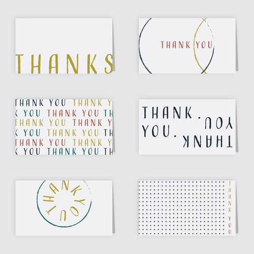 Simple greeting card set