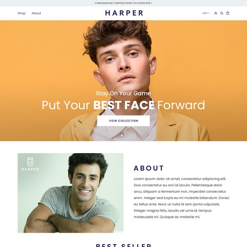 Harper's website design