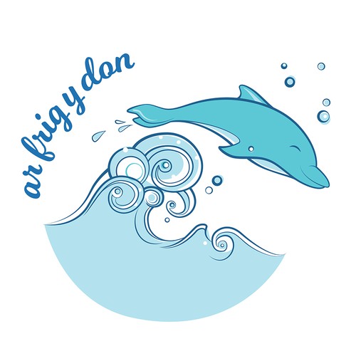 Dolphin T-shirt design for kids brand