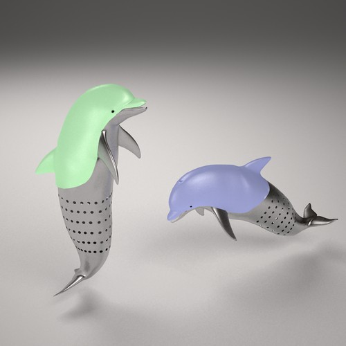 Dolphin Tea Infuser 3D 