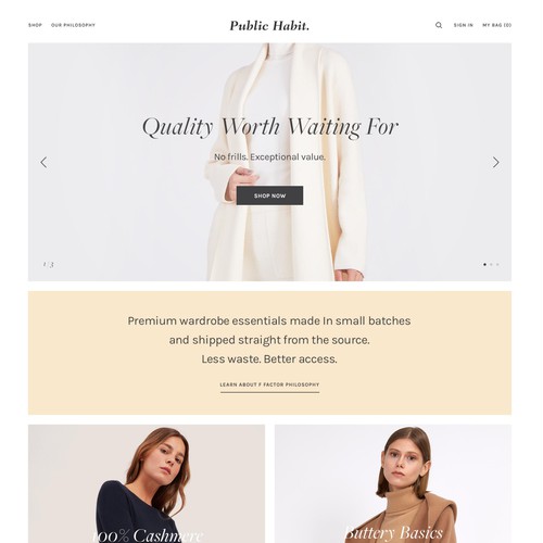 Minimal & Elegant Fashion Store