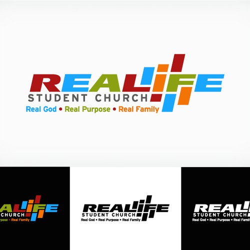 realife student church needs a new logo