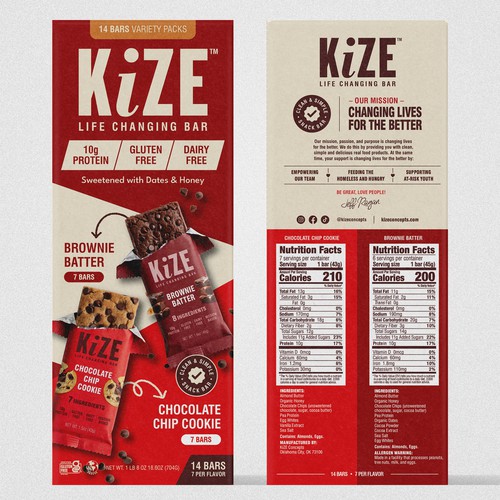 Box Design for 14ct Variety Pack Clean & Simple Protein Bars
