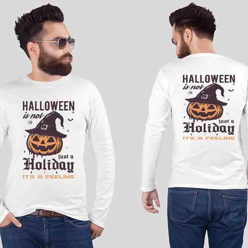 "Halloween is a Feeling" – Vintage Typography Tshirt design