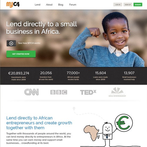Landing page for MYC4