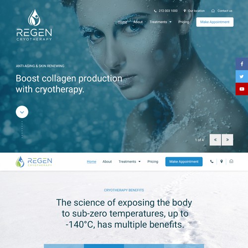 Website for Cryotherapy business