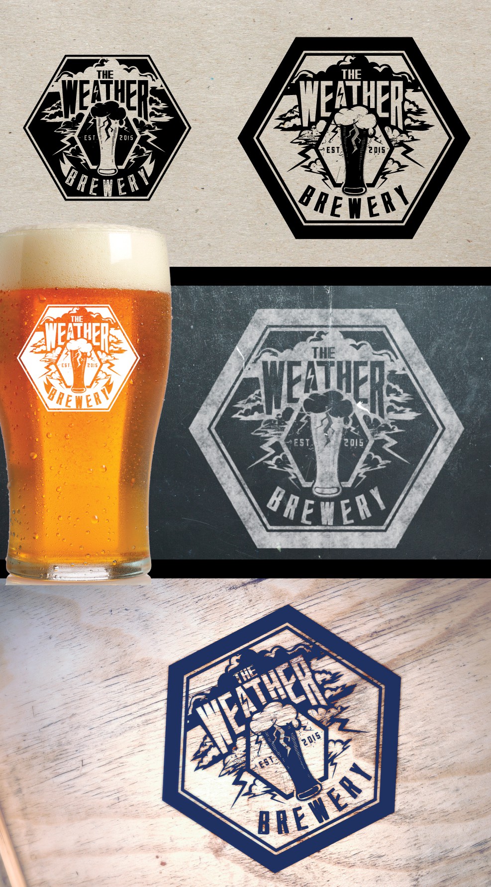 Weather Themed Craft Brewery Logo