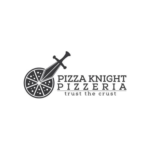 create a classic look / feel pizza take-out focused on modern tastes with a knight image