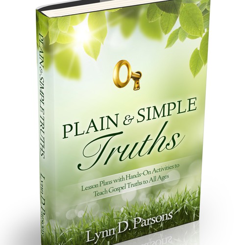 Create a compelling book cover for "Plain and Simple Truths" book for religious instruction.