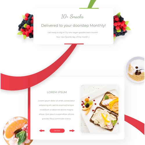 Landing Page For Vegan Snack Box