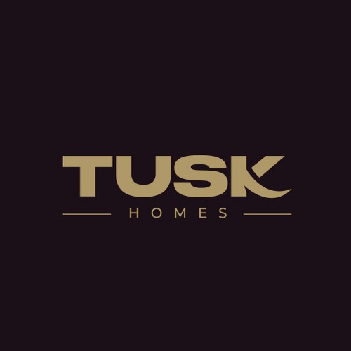 Bespoke Monolithic Wordmark — Tusk Construction & Homes