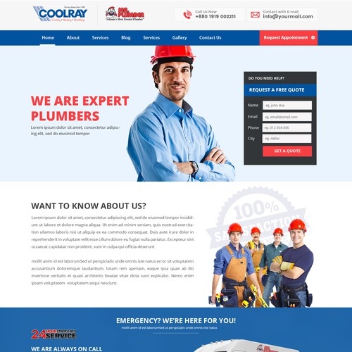 Home Service Website Design Template