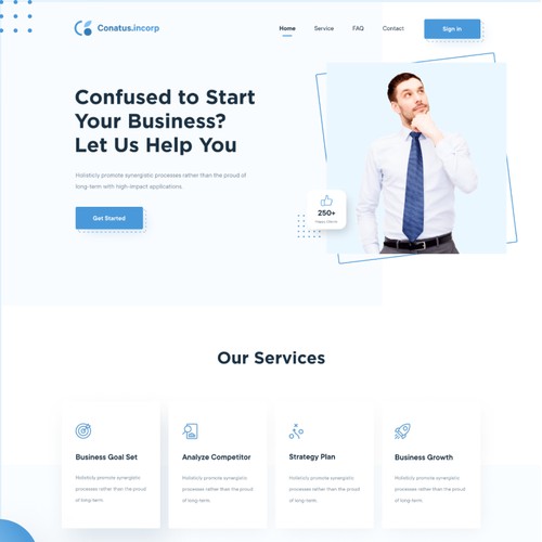 Agency landing page