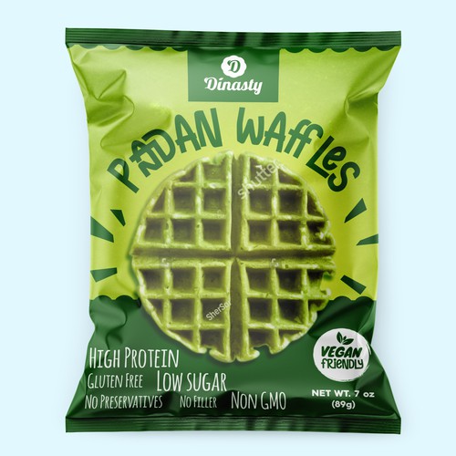 Fun concept for green waffles