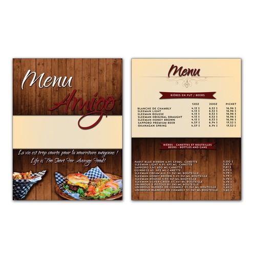 Resturant Menu