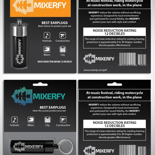 Mixerfi logo and label packaging 