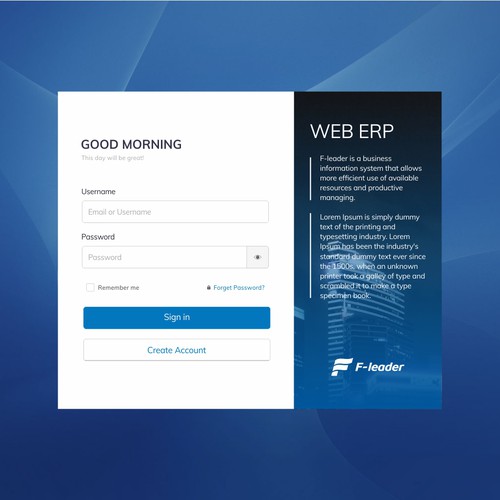 Web ERP UI Design