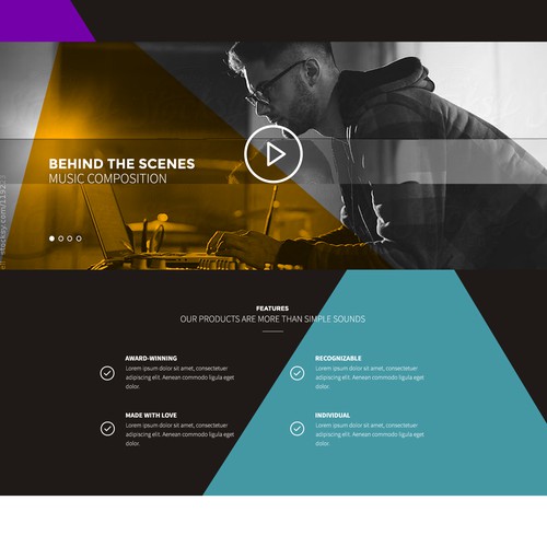 Webdesign for Audio Company