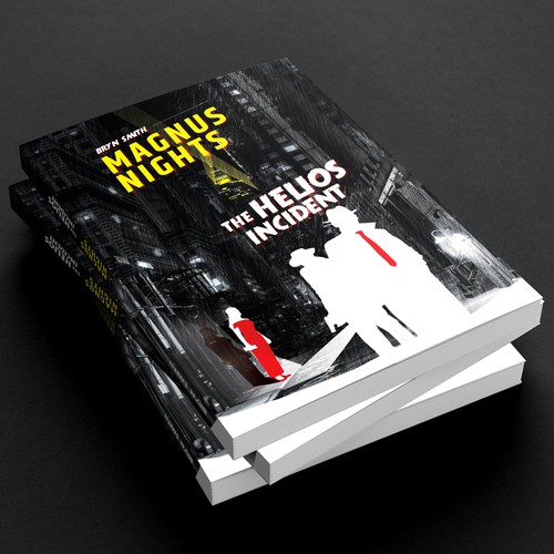 Design cover for a sci-fi noir novel