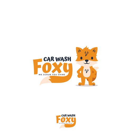 Fun logo for car wash service