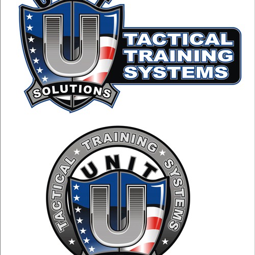 Create an illustrative, dynamic logo for military and law enforcement training company.