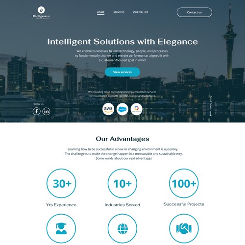 Home Page. Design concept for a consulting company