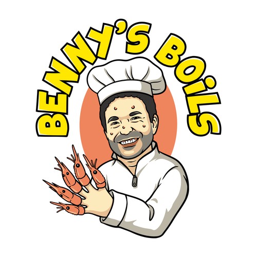 Very fun & weird logo for shrimp boil company