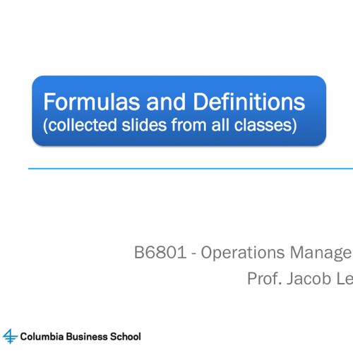 Design MBA class materials