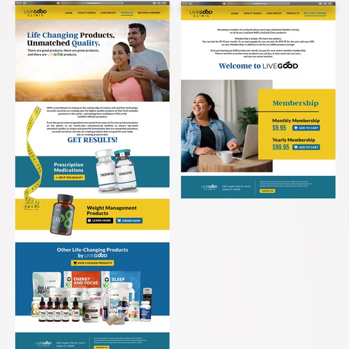 Website Design for Weight Loss Products Company