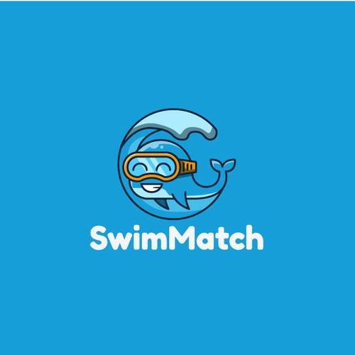 logo for a SwimMatch, a swimming app!