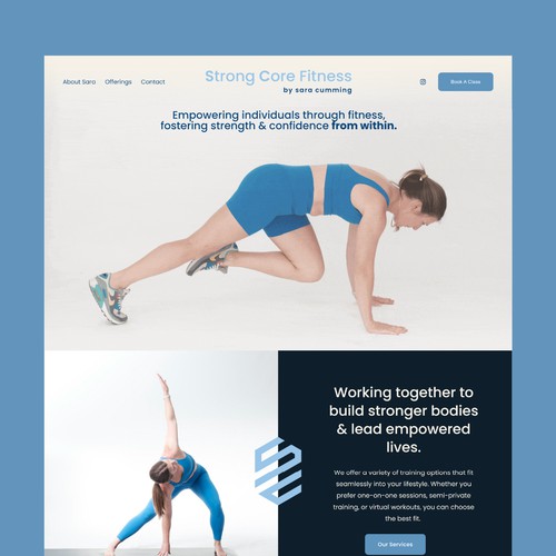 Brand + Website for Strong Core Fitness