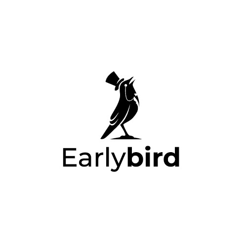 bold & funny logo designs concept for earlybird