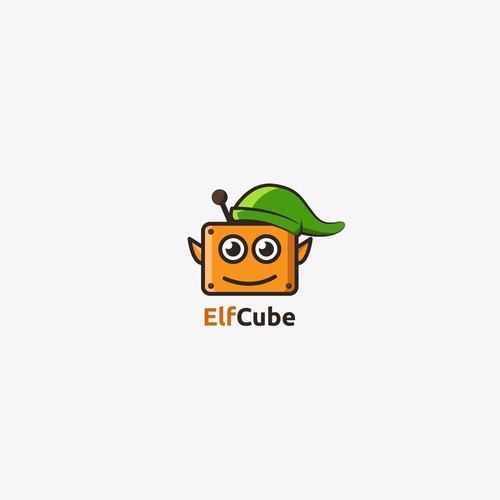 Funny Logo Elf Robot