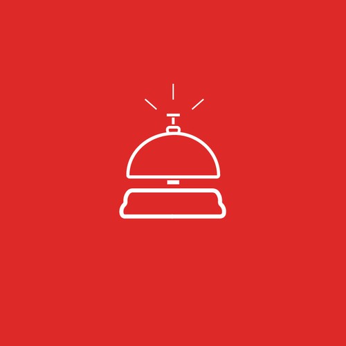 Desk bell minimal illustration-logo 