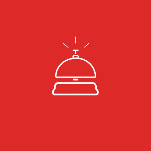 Desk bell minimal illustration-logo 