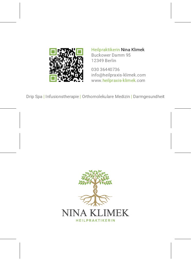 Naturopathic practitioner is looking for a business card!