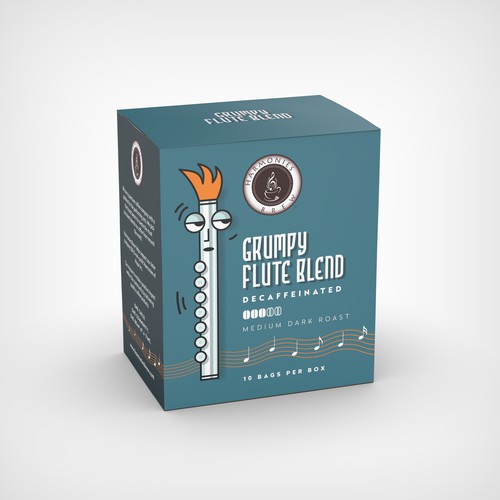 Grumpy Flute Coffee Packaging