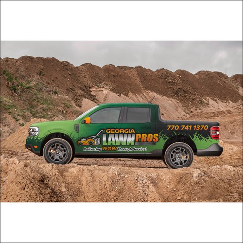 georgia lawn pros car wrap