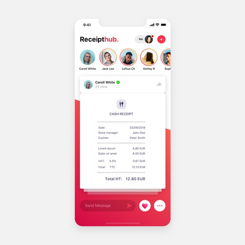 App design for Receipthub