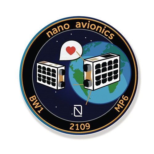 A playful design for a space mission patch.