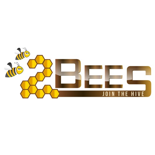 Create a business logo for Two Bees - a digital marketing training company.