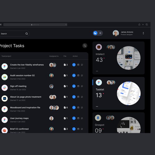 Dashboard dark mode