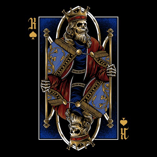 King of Spades Skull design