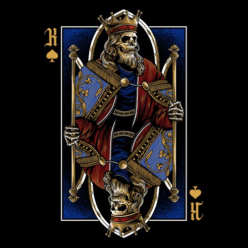 King of Spades Skull design